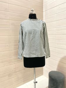 H&M Pintresty Green Striped Top
