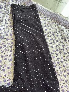 Black Top- Net in Back Side- Polka Dots