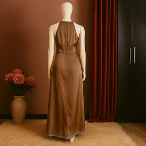 Elegant Brown Maxi Dress