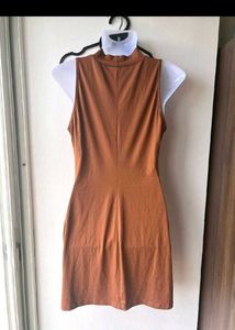 Chic Brown Bodycon Mini Dress