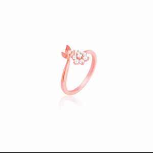 GIVA 925 Real Silver Rose Gold Ring