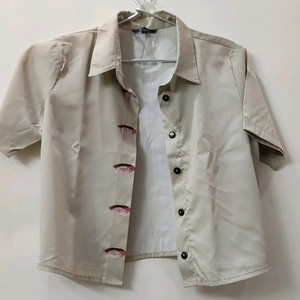 Crop shirt top