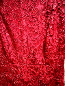Red Body Con Fish Cut Midi Dress