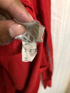 Under Armour Red Long Sleeve T Shirt