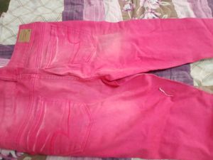 Pink Denim Jeans