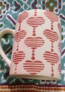 Red Hearts Patterned Mug