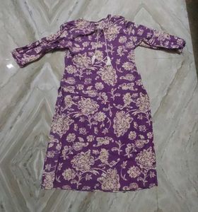 Purple Floral Kurta