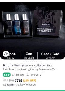 pilgrim luxe perfume set (the impression collectio