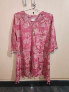 Silk kurti with pallazos