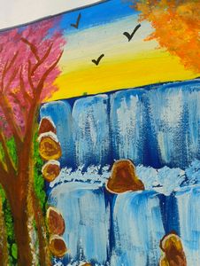 Waterfall Painting 🖌️⛲