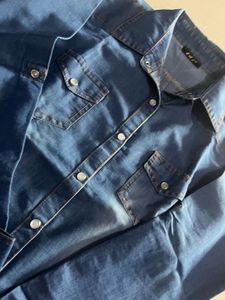 Denim Button-Down Shirt