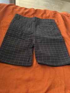 Grid Pattern Shorts For Boys Age 9-10