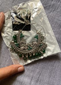 5 Green Earrings Set