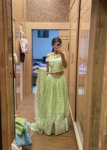 Mint Green Festive Lehanga Choli
