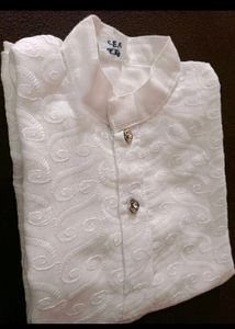 White Kurta Set for Kids