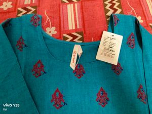 Elegant Blue &amp; Pink Kurta