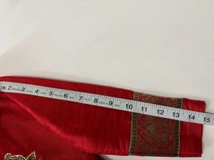 Red Ethnic Buttoned Kurta| Sherwani