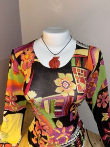 ✮⋆˙y2k Phoebe Buffay floral beaded top ✮⋆˙