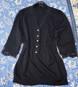 Elegant Black Knit Top