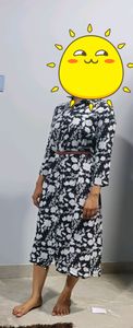 long one piece dress with smart look Belt