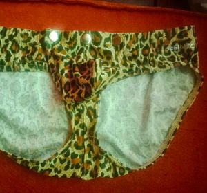 unique Leopard Print seperate pouch brief
