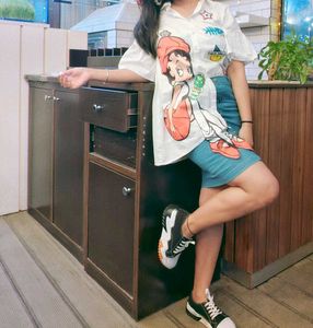 Denim Skirt And Shirt