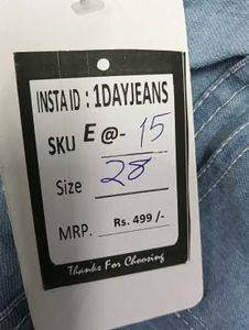 E@15 Size-28 (Sale) Latest Ladies high waist Jeans