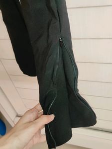 ZARA black trouser leggings stretch high waist