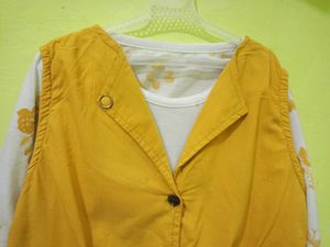 Stylish Yellow &amp; White Top