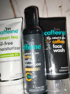 mCaffeine Coffee Face Wash, Moisturizer &amp; Shampoo