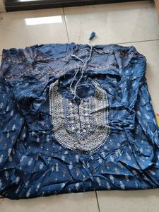 Teal Blue Used Kurti At Good Condition