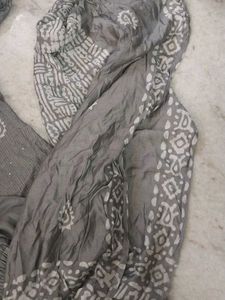 Gray Printed Salwar Suit
