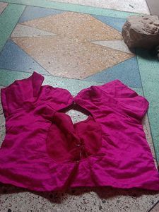 Pink Silk Sari Blouse