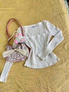 Zara Ribbed Long Sleeve Top