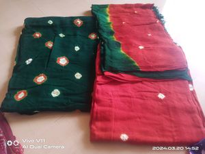 Cotton Bhandhani Design Dress Material