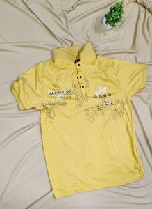Stylish Yellow Printed T-Shirt