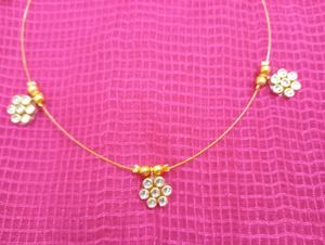 Invisible Chain Dainty Floral Necklace