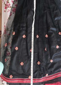 Black Lehenga Set With Satin Lining