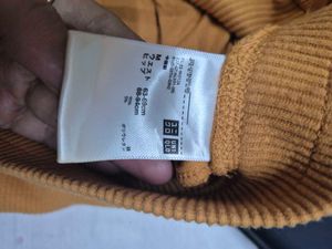 Mustard Ribbed Knit Skirt