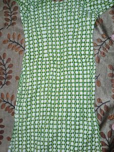 Green Checked Kurta