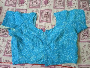 Blue Floral Print Saree 🌺🌺💙 💙 😍😍