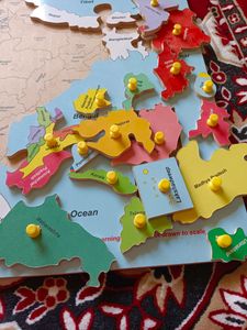 India Map Wooden