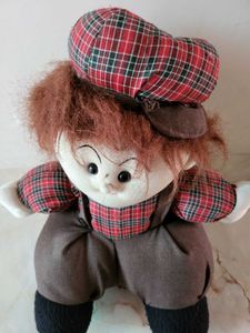 Vintage Plush Boy Doll