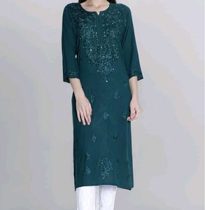 Mukaish Chikankari Kurti