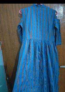 Blue Striped Kurti
