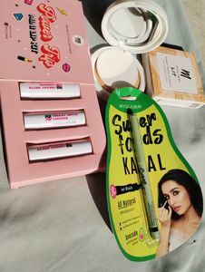 Combo Of Myglamm Compact,Kajal &Lip Kit Brushes