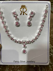 Pink Stone Jewelry Set