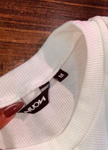 y2k cut out white top