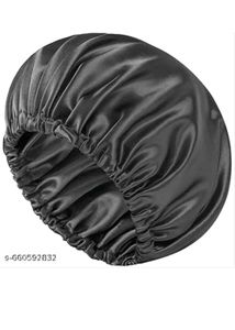 Black Satin Sleep Cap