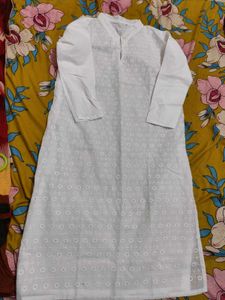 White Cotton Kurti For Fomal Wear🪽